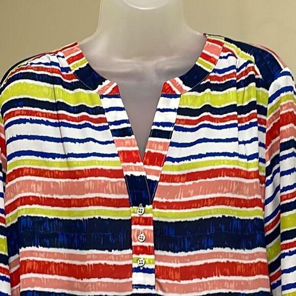 NWOT New Directions striped blouse. Size L large 12/14 - Picture 2 of 8